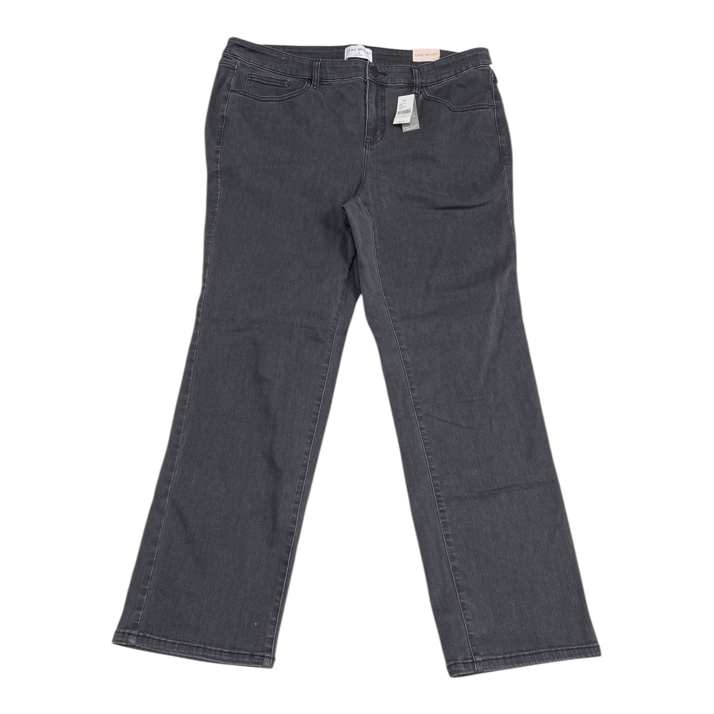 Jeans Straight By Lane Bryant In Black Denim, Size:18