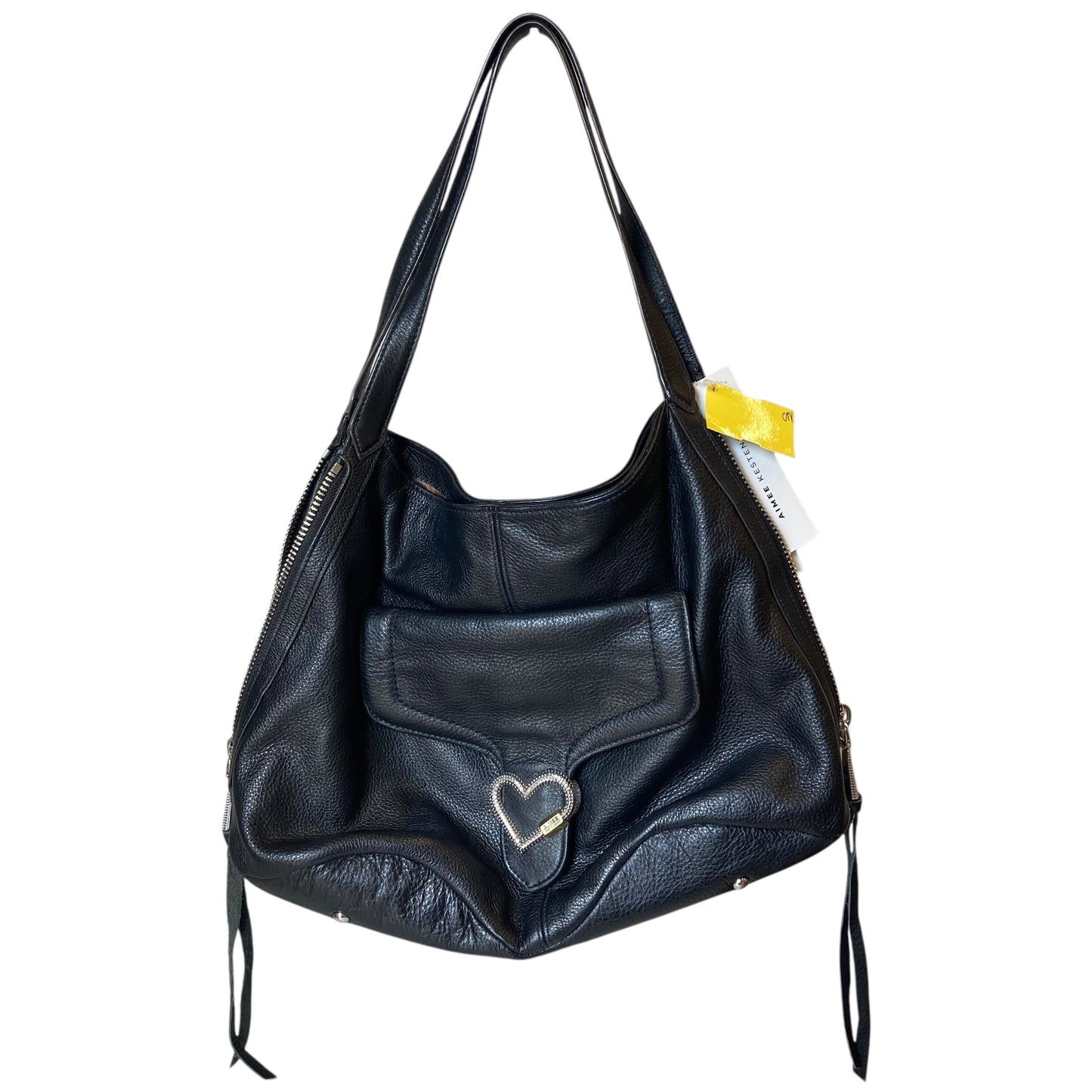 Handbag Leather By Aimee Kestenberg In Black, Size:Medium