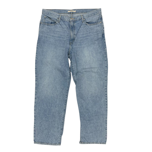 Jeans Straight By Levis In Blue Denim, Size:18