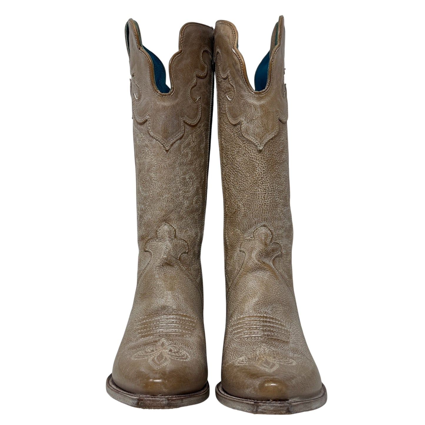 Queen Cowgirl Leather Boots By Bed Stu In Oats White, Size: 8
