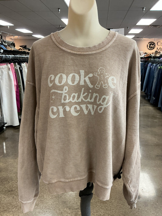 Sweatshirt Crewneck By Oat In Tan, Size:L