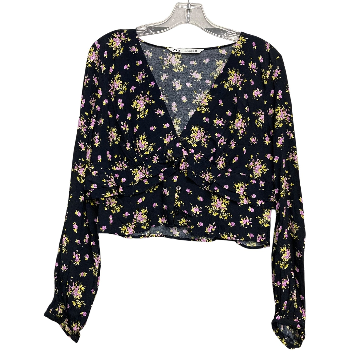 Top Ls By Zara In Floral Print, Size:L