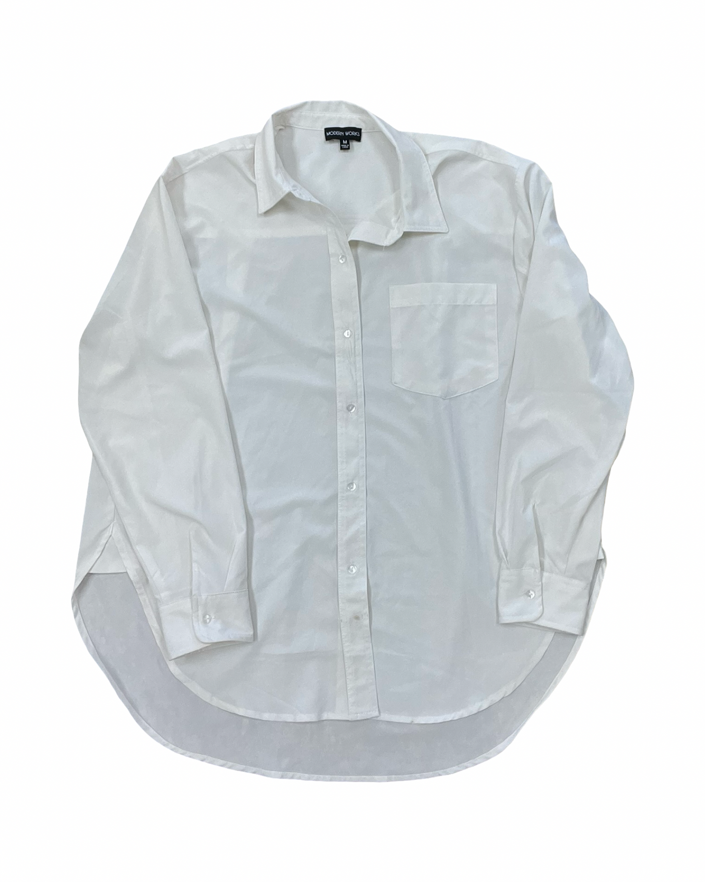 Blouse Ls By Modern Works In White, Size:M
