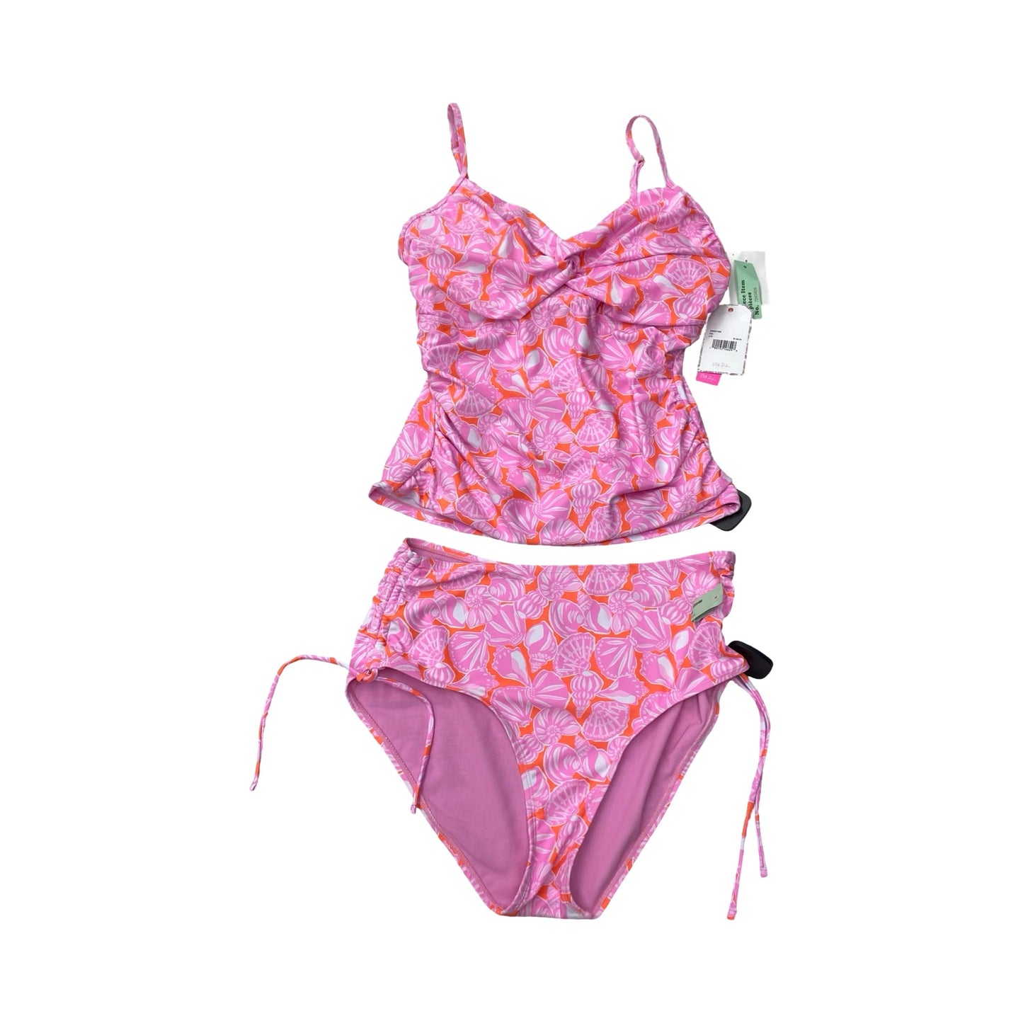 Swimsuit 2Pc By Stella Parker In Orange & Pink, Size:L