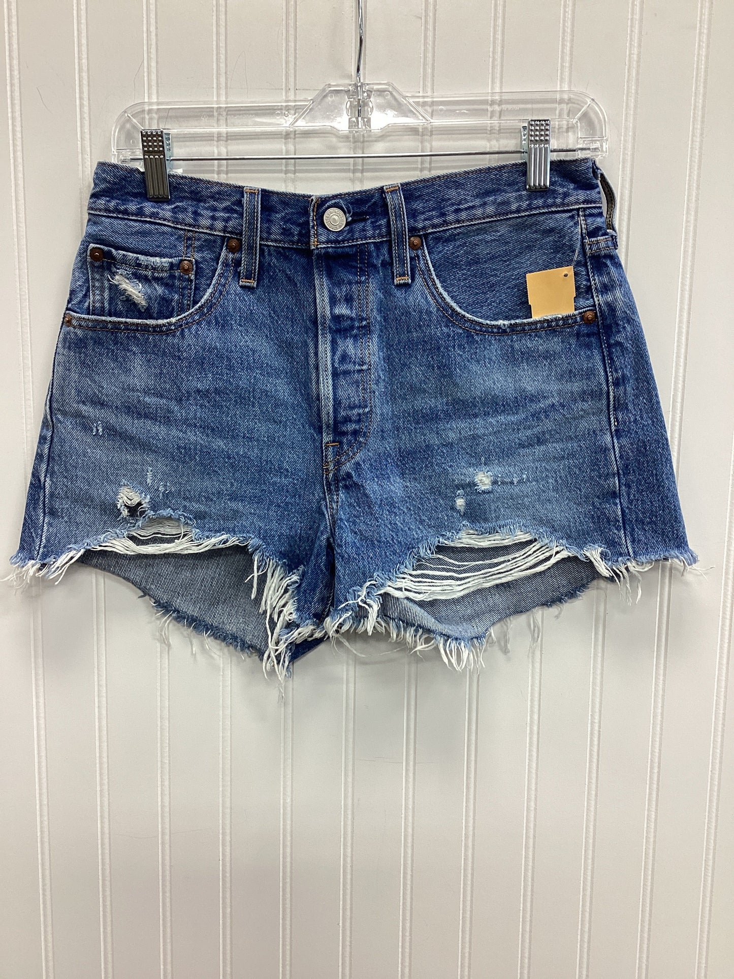 Shorts By Levis In Blue Denim, Size:4