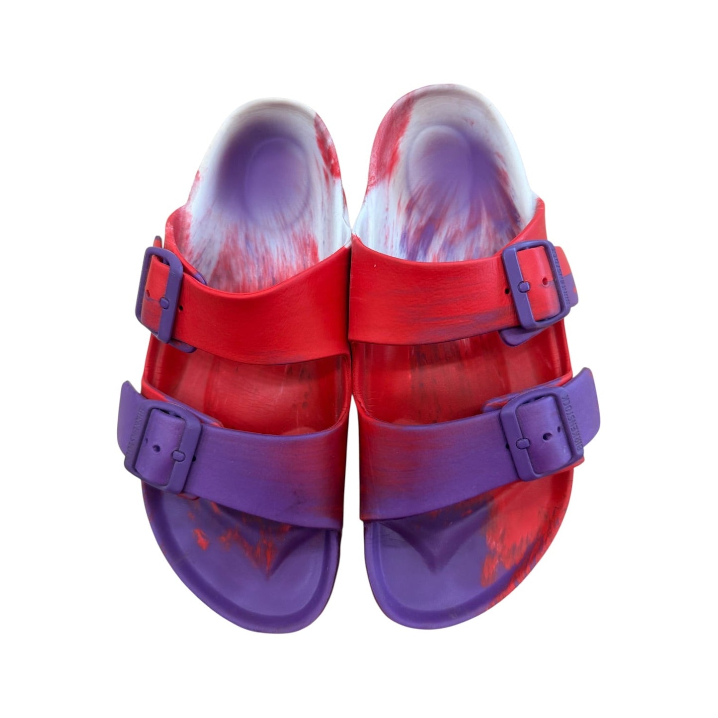 Sandals Flats By Birkenstock In Red, Size:8
