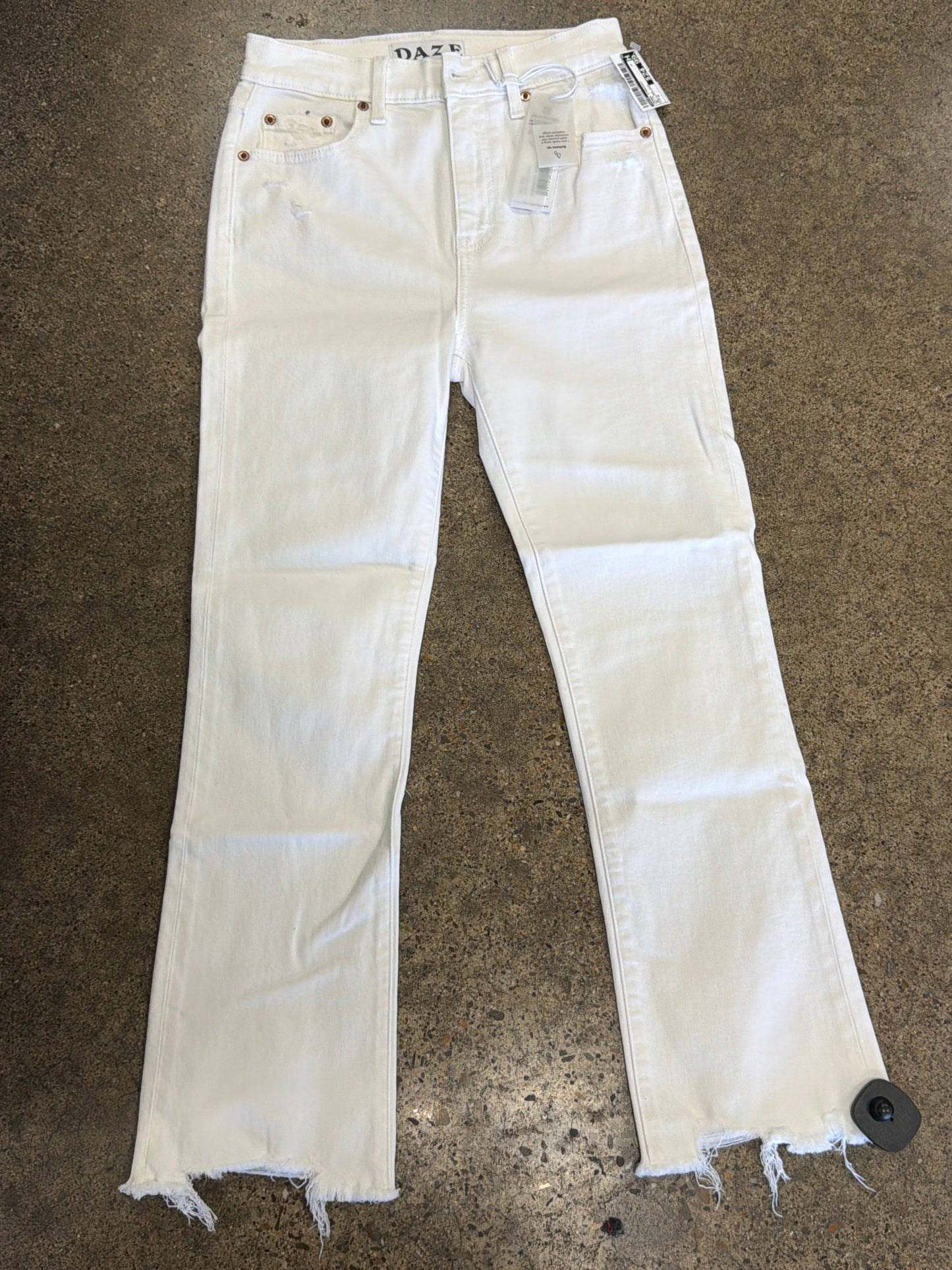 Jeans Straight By Daze In White, Size:2
