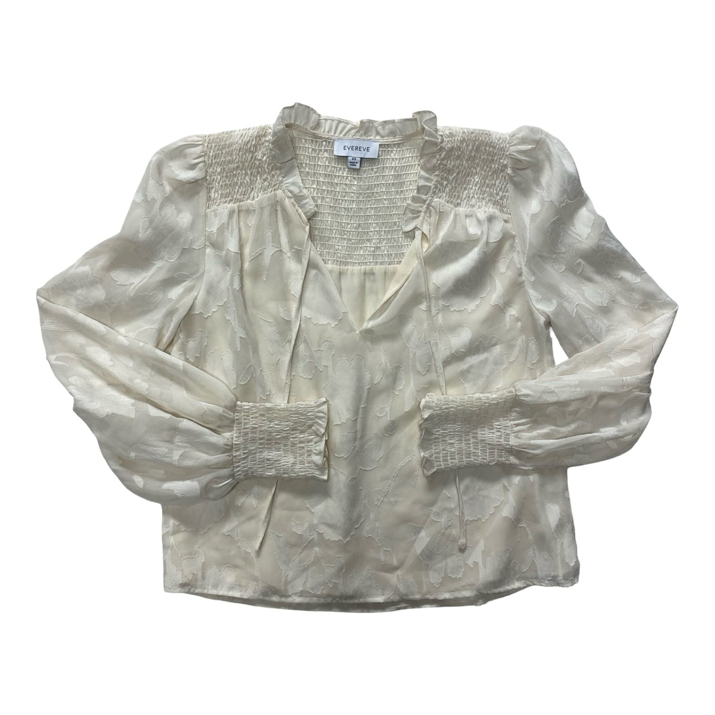 Top Ls By Evereve In Ivory, Size:Xs