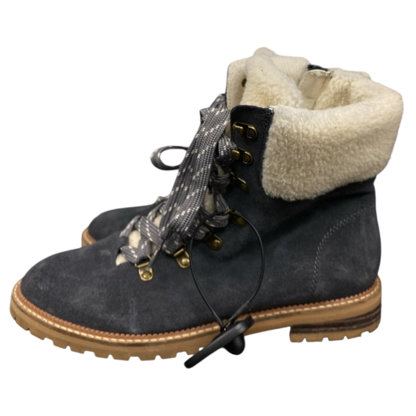 Boots Ankle Flats By Lands End In Grey, Size:7.5