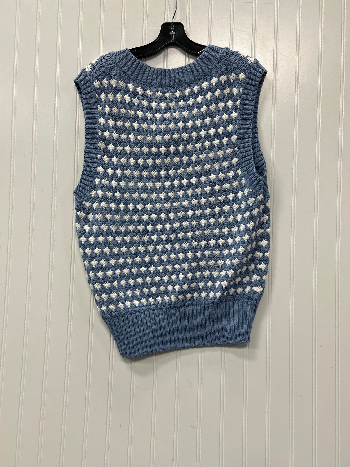 Vest Sweater By Varley In Blue & White, Size:M