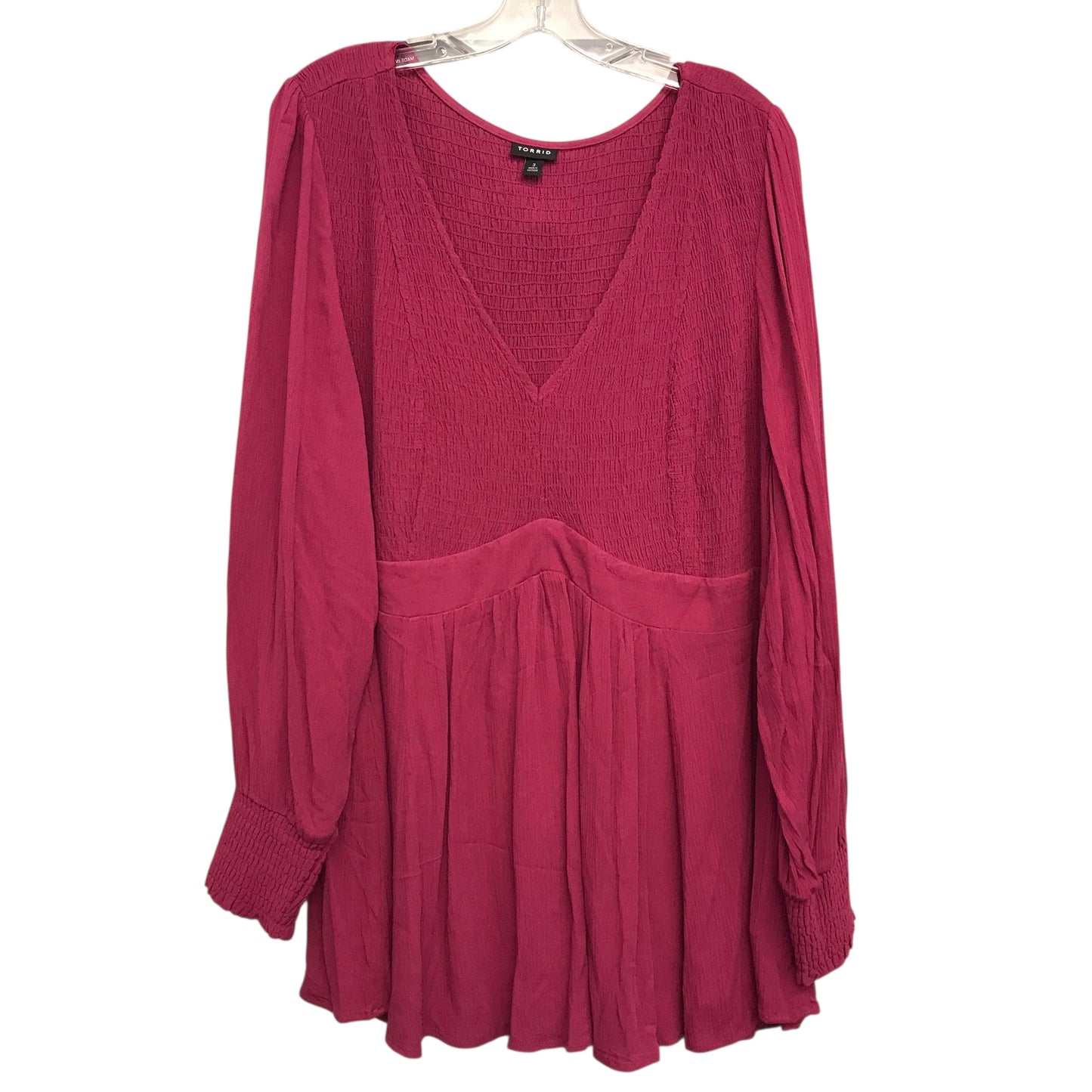 Top Ls By Torrid In Magenta, Size:3X
