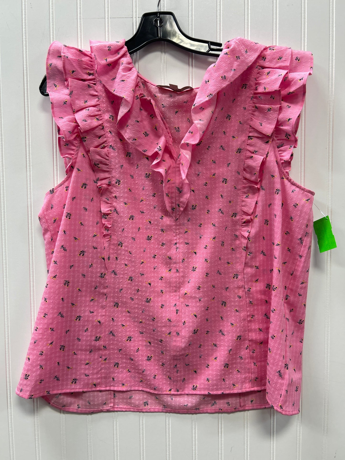 Blouse Sleevless By Loft In Pink, Size:Xl