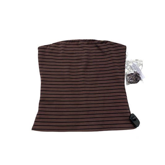 Top Sleeveless By Evereve In Brown & Cream, Size:S