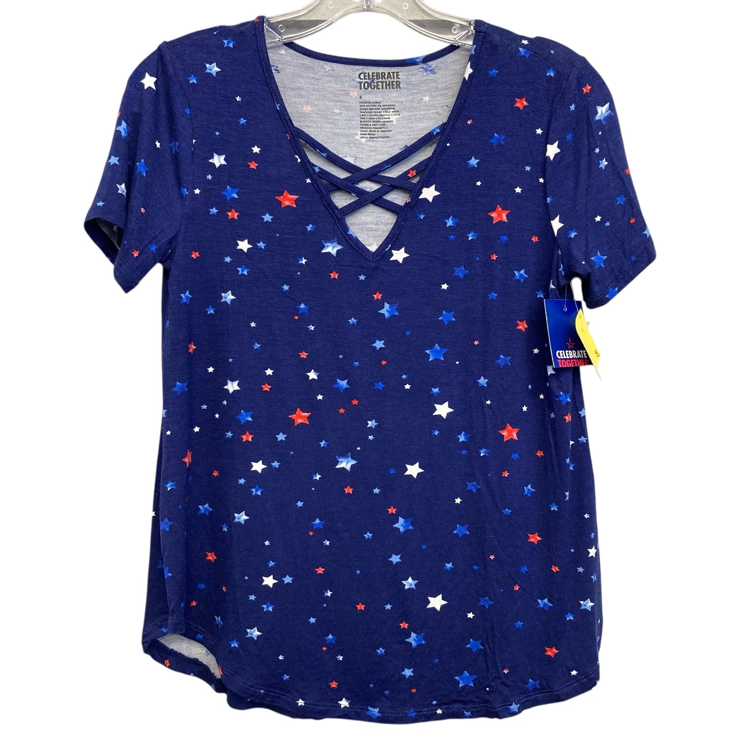 Top Ss By Celebrate Together In Blue Red & White, Size:S