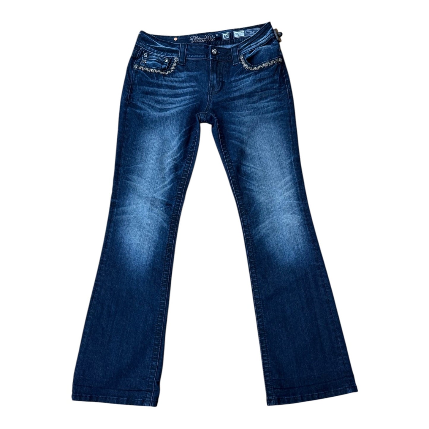 Jeans Boot Cut By Miss Me In Blue Denim, Size:8