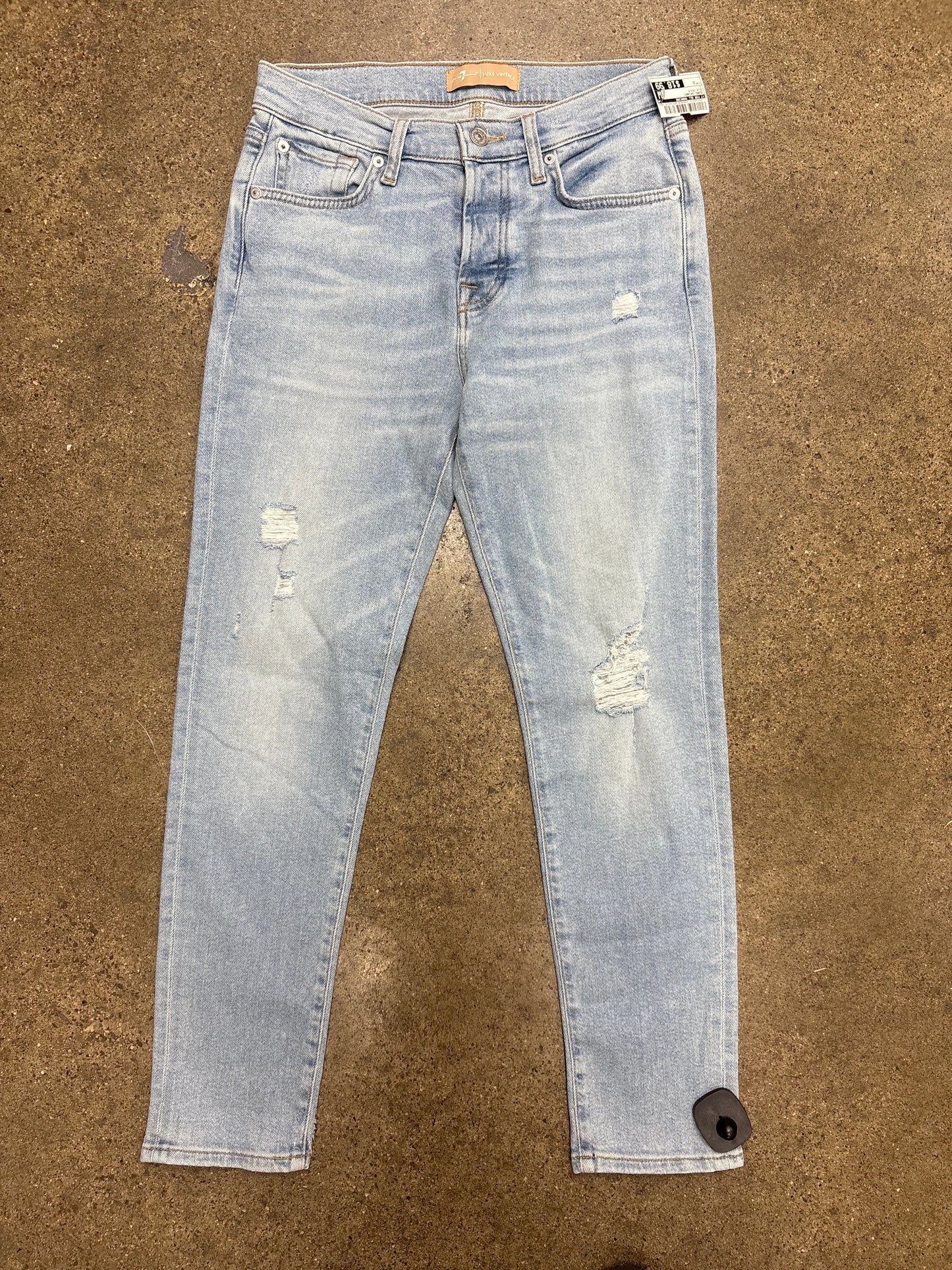 Jeans Skinny By 7 For All Mankind In Blue Denim, Size:2