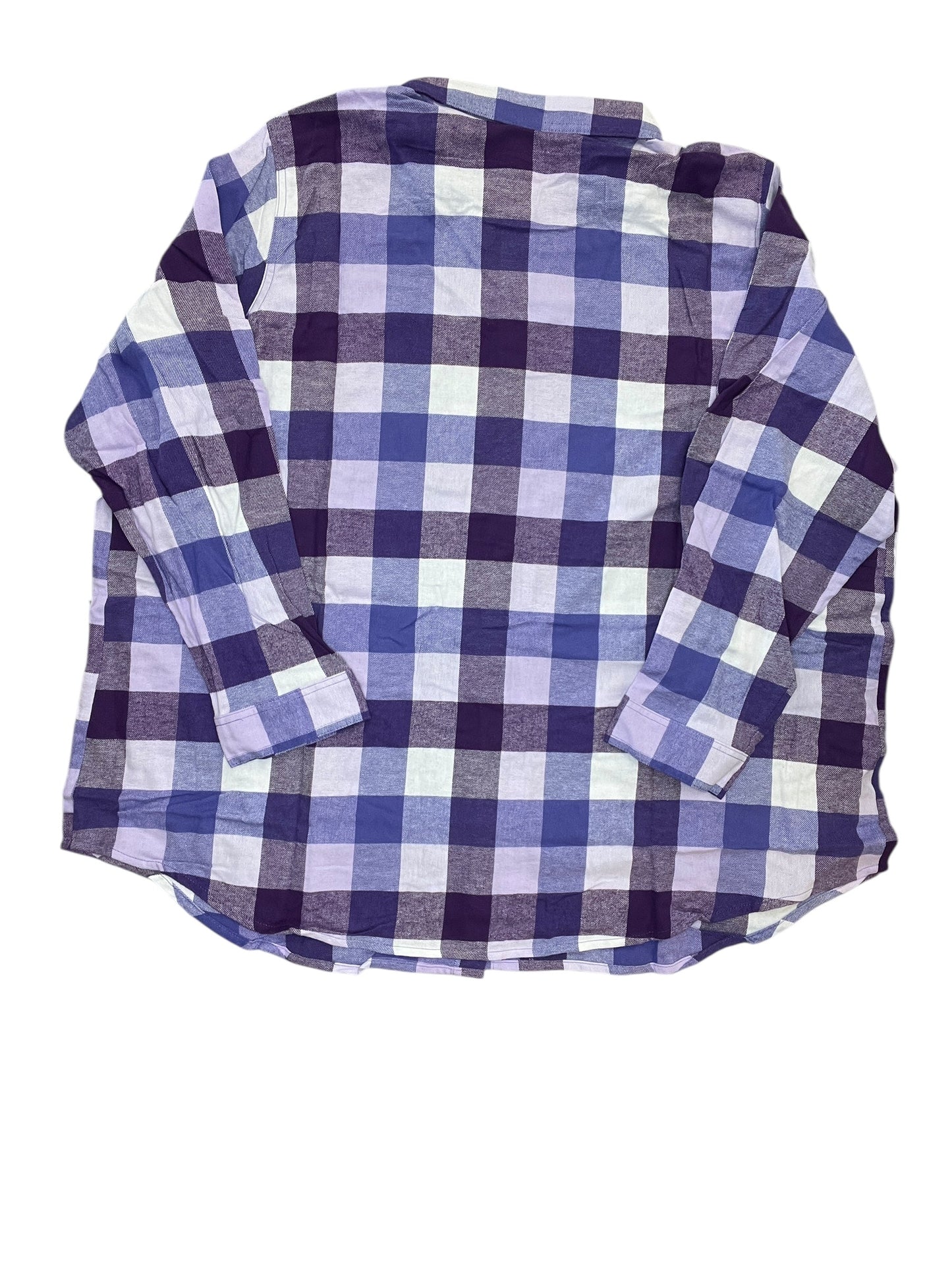 Top Ls By Woman Within In Plaid Pattern, Size:2X