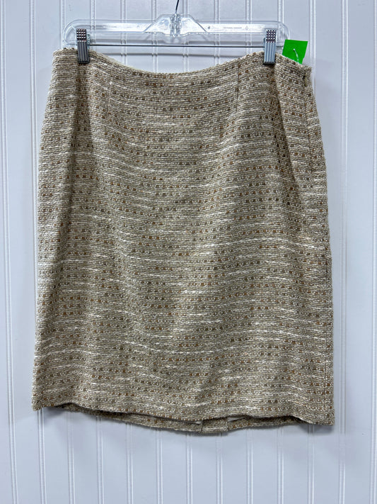 Skirt Suit 2Pc By Victor In Tan, Size:L