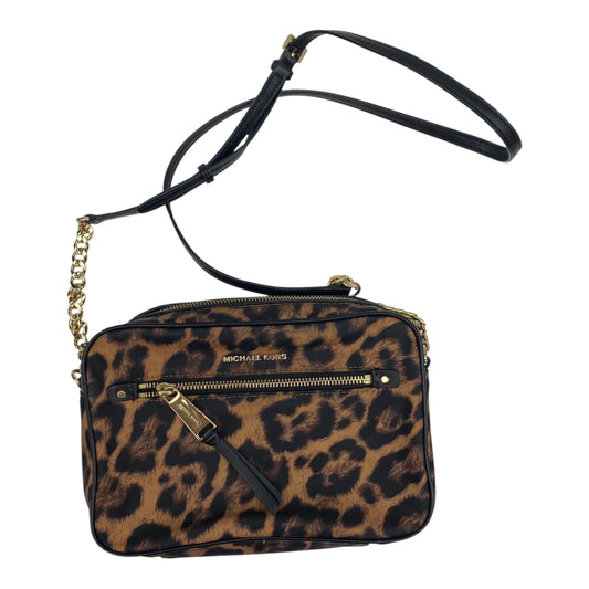 Crossbody Designer By Michael Kors In Animal Print, Size:Medium
