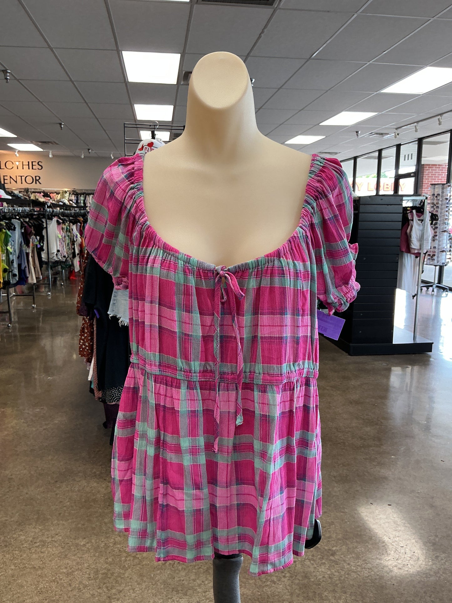 Top Ss By Torrid In Green & Pink, Size:L
