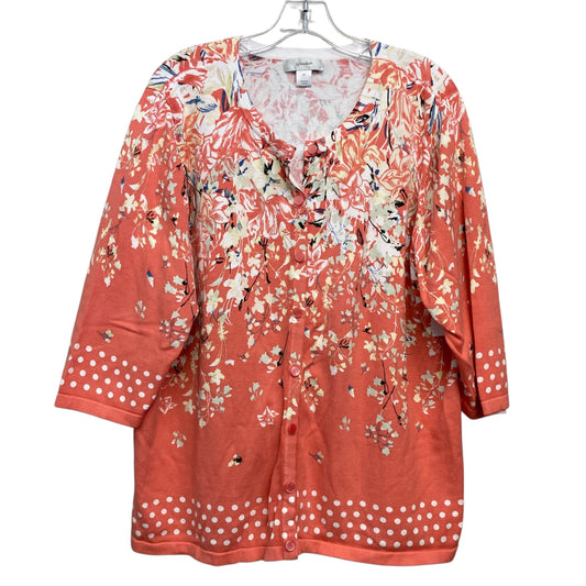 Sweater Cardigan By Cj Banks In Multi, Size:2X