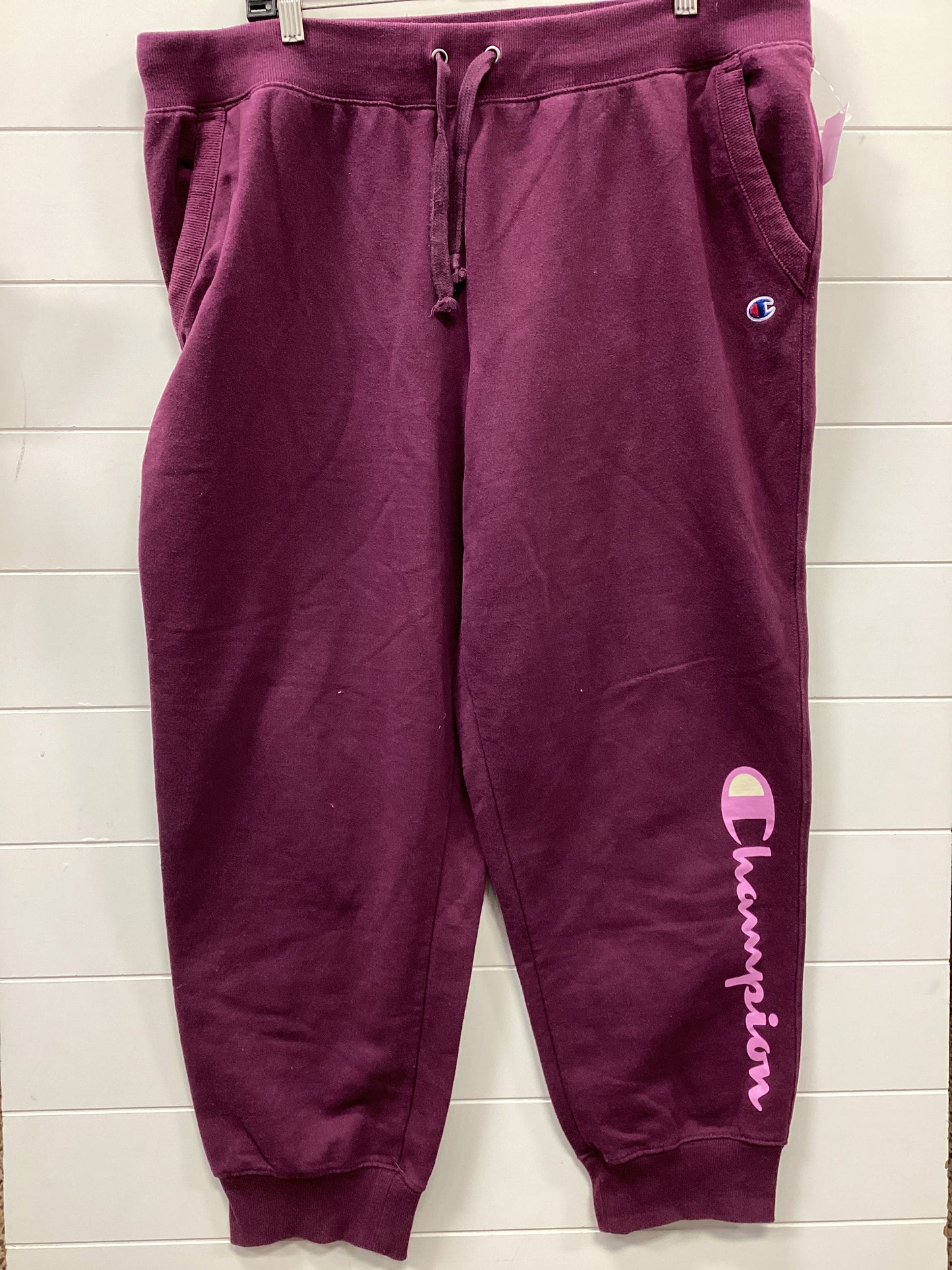Athletic Pants By Champion In Purple, Size:2X