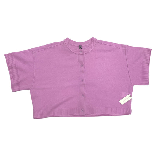 Sweater Cardigan By Anthropologie In Mauve, Size:M