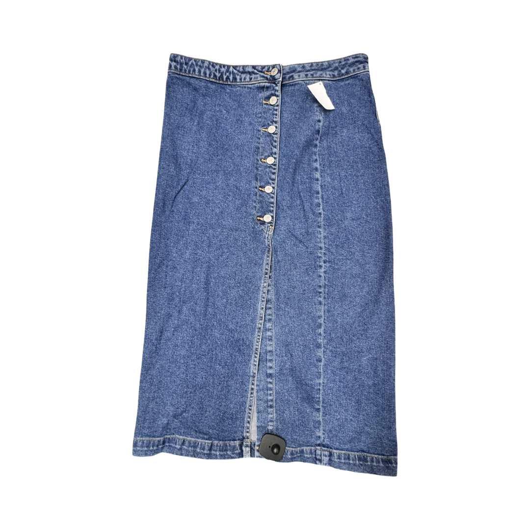 Skirt Maxi By Free People In Blue Denim, Size:12