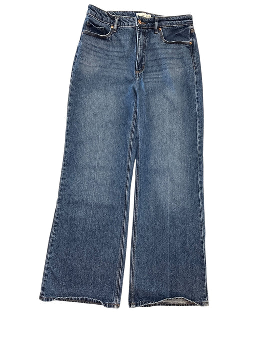 Jeans Wide Leg By Loft In Blue Denim, Size:6