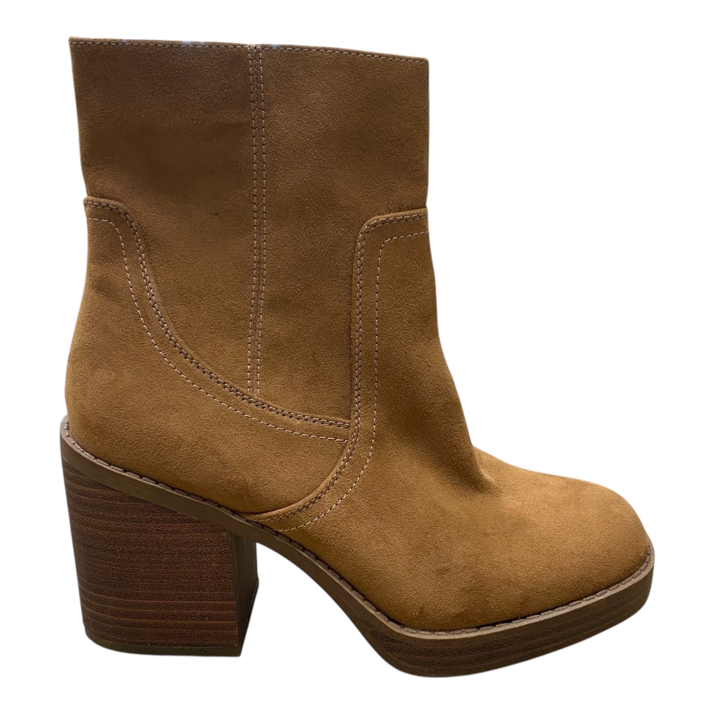 Boots Ankle Heels By Universal Thread In Brown, Size:7