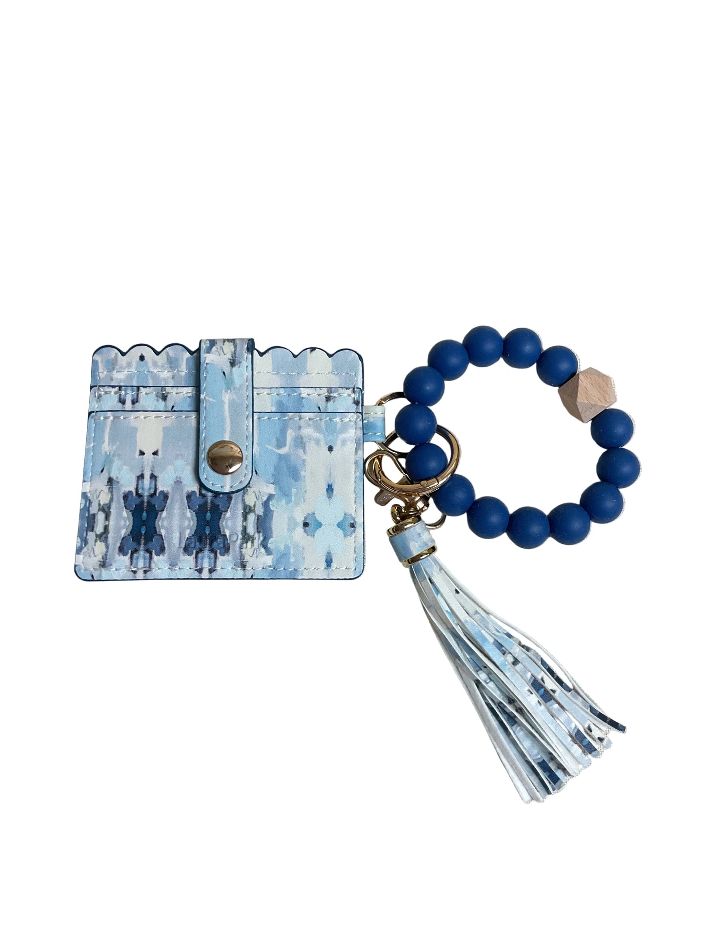 Wallet By Clothes Mentor In Blue & White, Size:Small