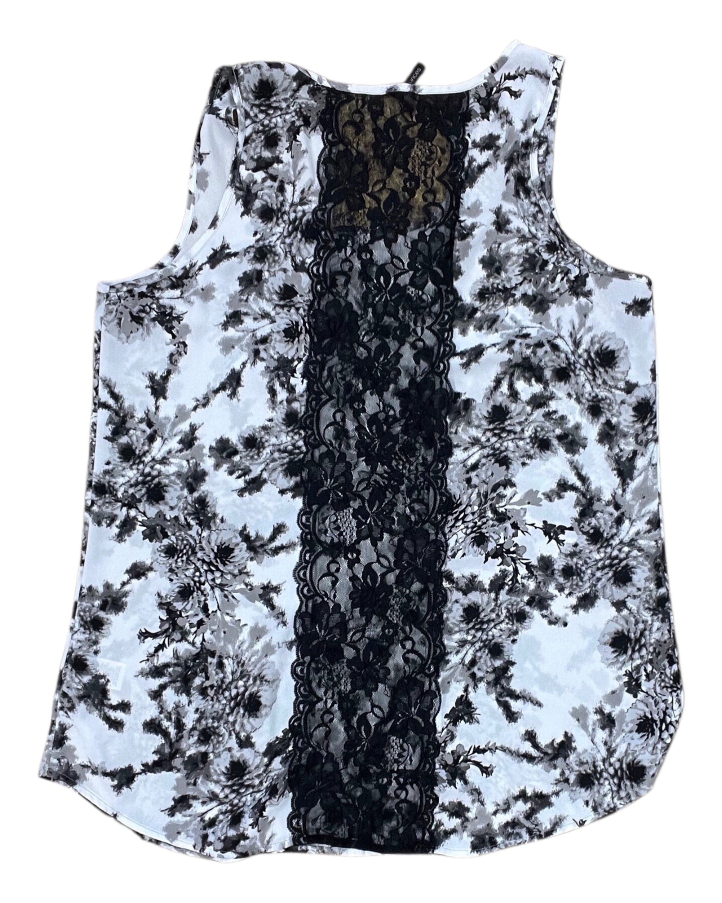 Top Sleeveless By Maurices In Black & White, Size:L