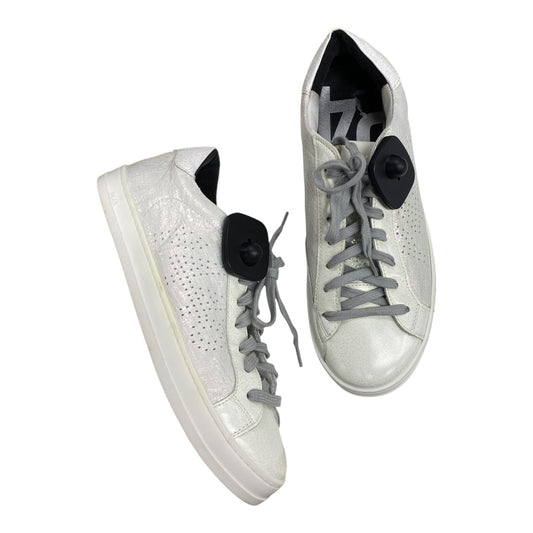 Shoes Sneakers By P448 In Silver & White, Size:8.5