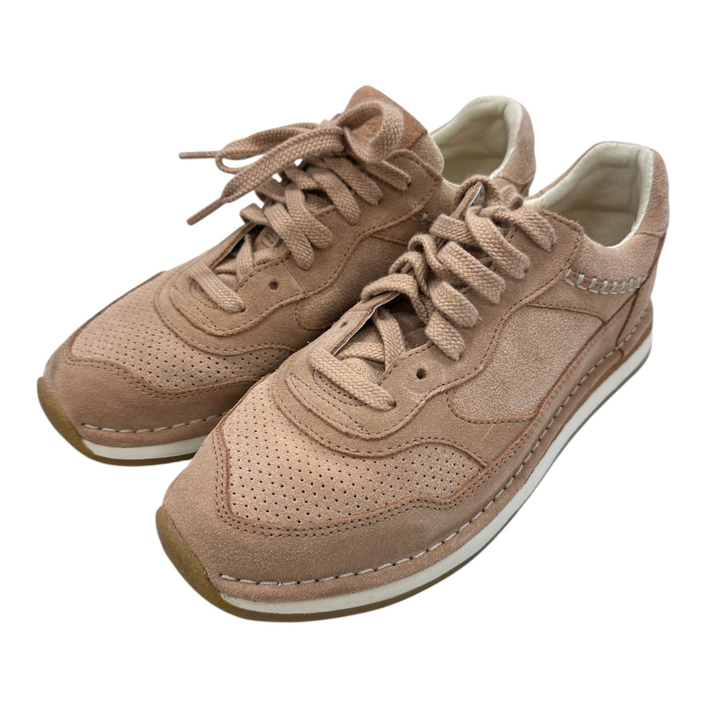 Shoes Sneakers By Clarks In Beige, Size:6.5