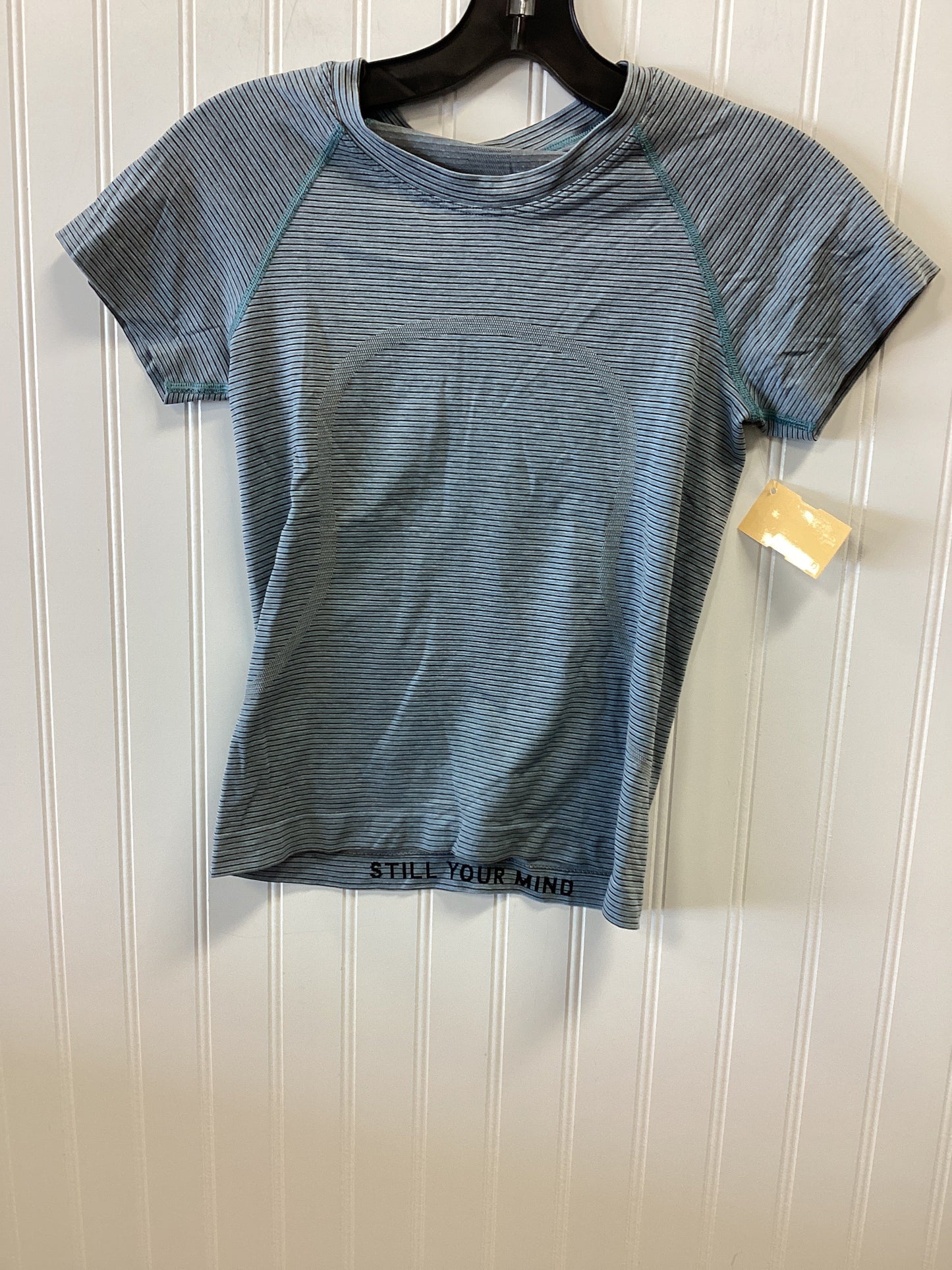 Athletic Top Ss By Lululemon In Blue, Size:4