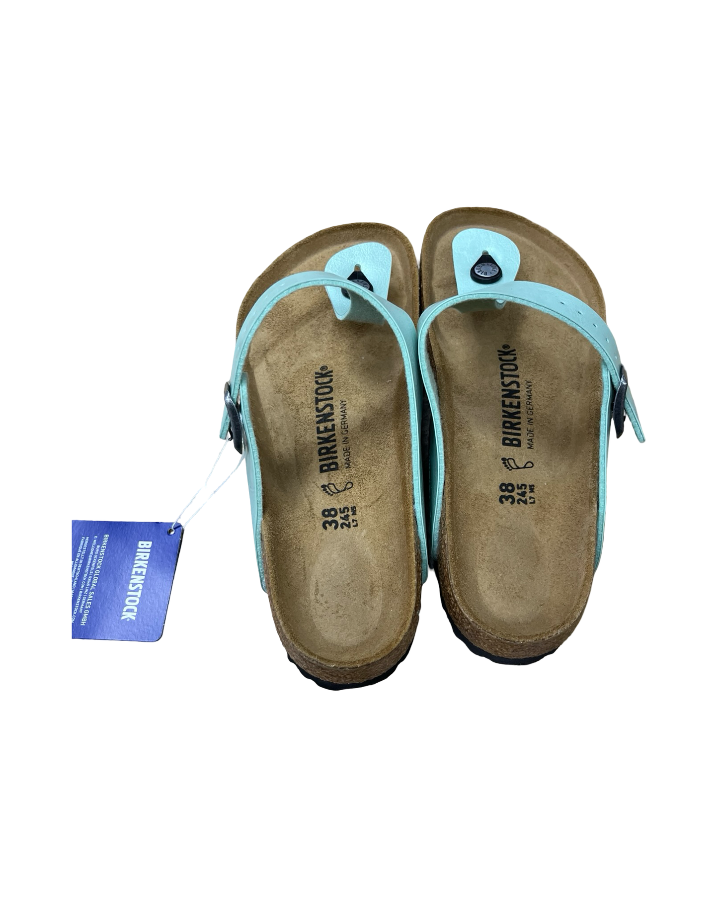 Sandals Flip Flops By Birkenstock In Green, Size:7.5