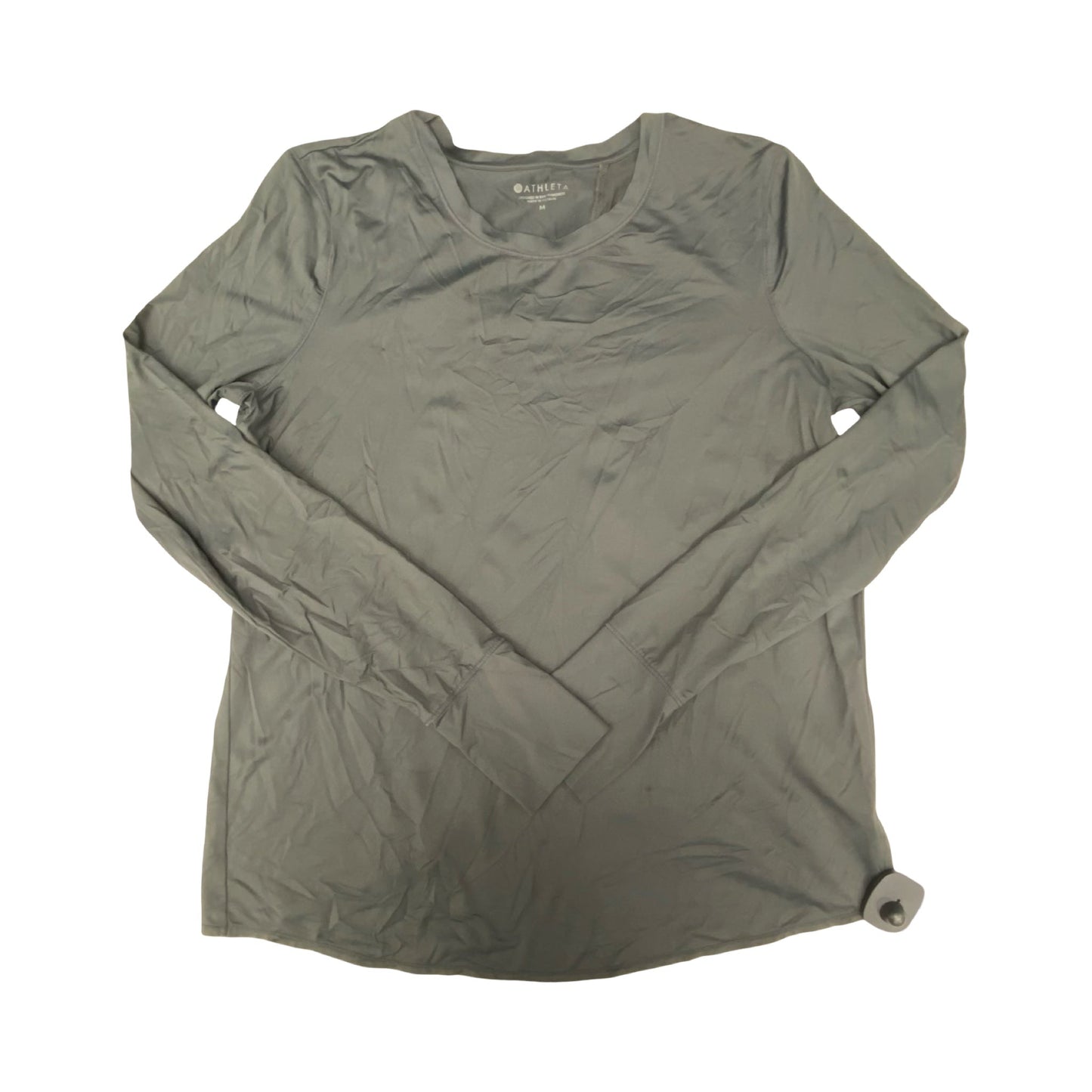 Athletic Top Ls Crewneck By Athleta In Grey, Size:M