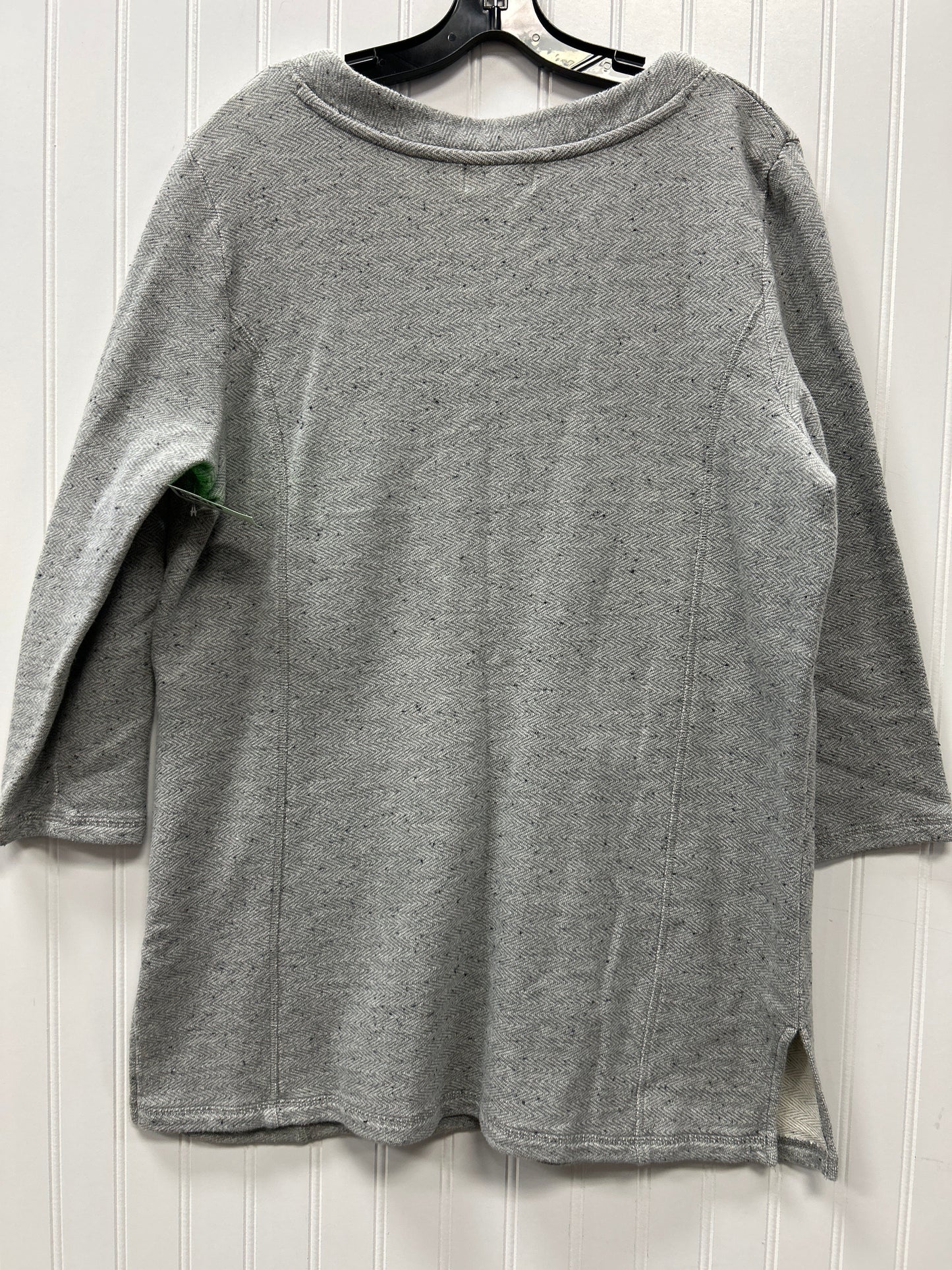 Sweatshirt Crewneck By Liz Claiborne In Grey, Size:Xl