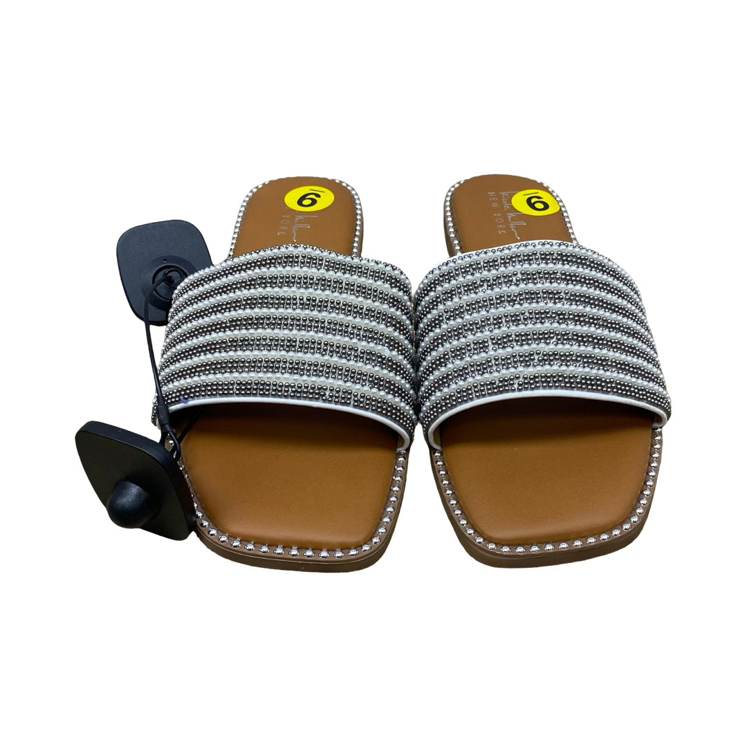 Sandals Flats By Nicole Miller In Striped Pattern, Size:9