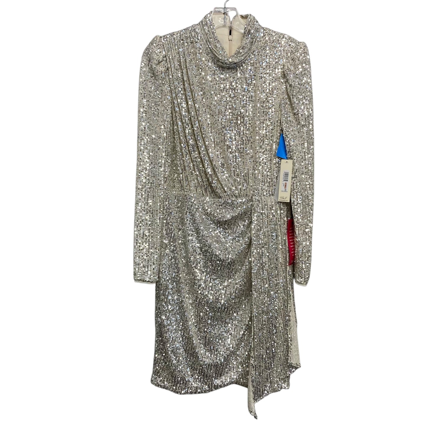 Dress Party Short By Eliza J In Silver & White, Size:L