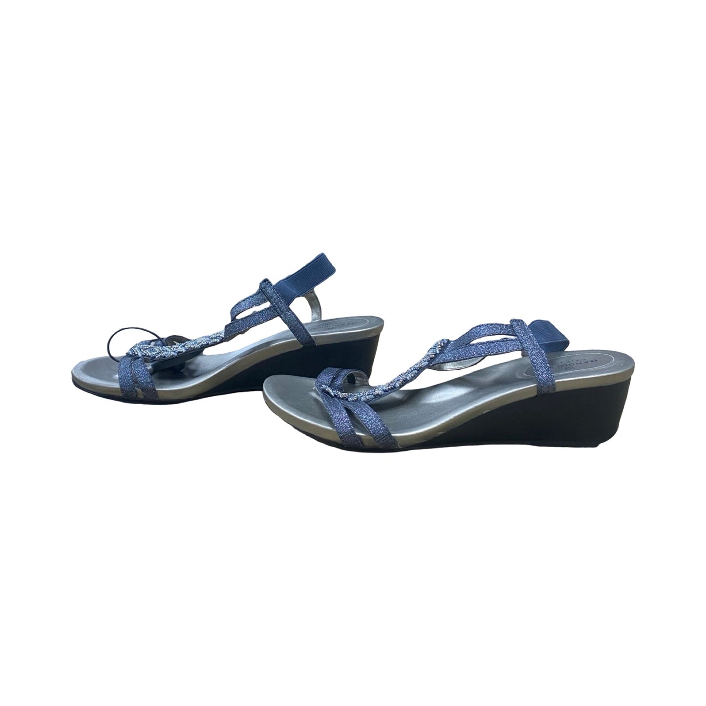 Sandals Heels Wedge By Bandolino In Grey, Size:9.5