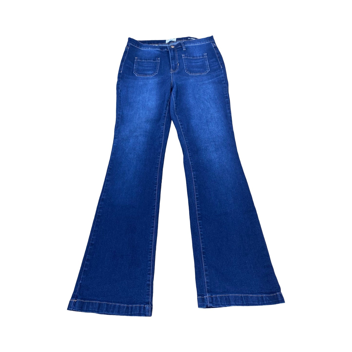 Jeans Boot Cut By Nicole By Nicole Miller In Blue Denim, Size:10
