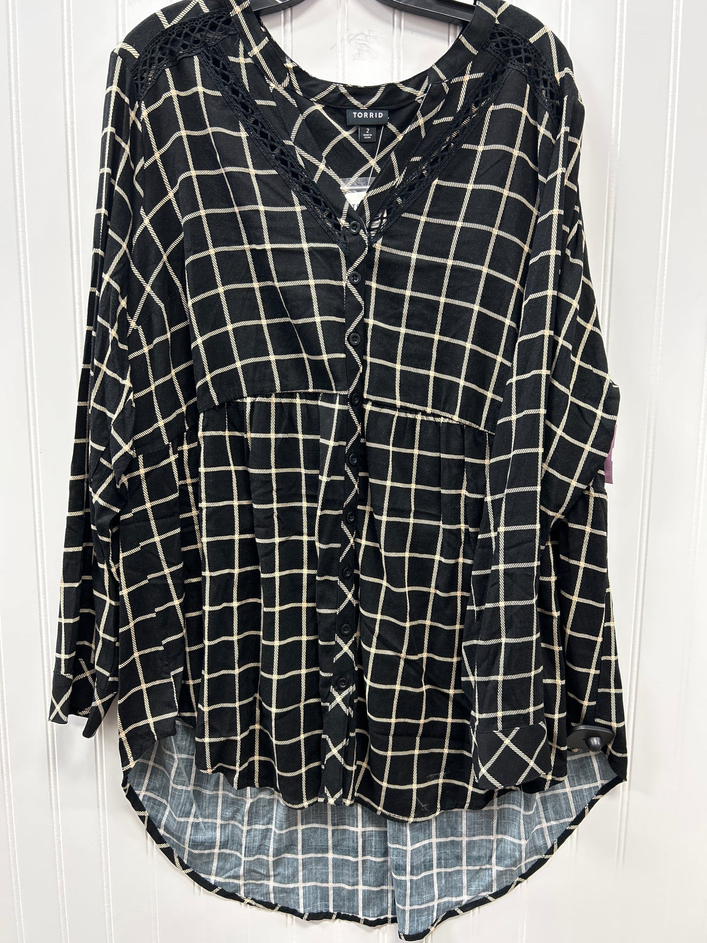 Top Ls By Torrid In Black, Size:2X NWT