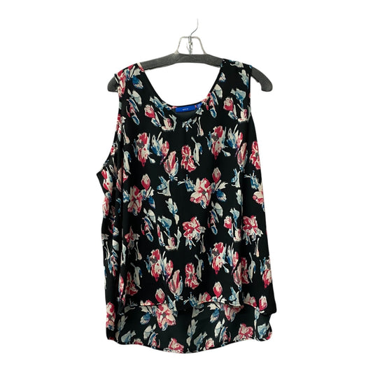 Top Sleeveless By Apt 9 In Black, Size:1X