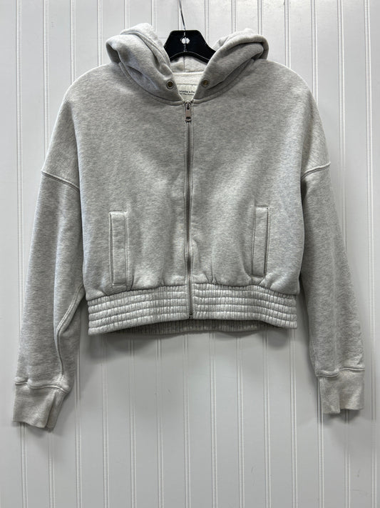 Sweatshirt Hoodie By Abercrombie And Fitch In Grey, Size:S