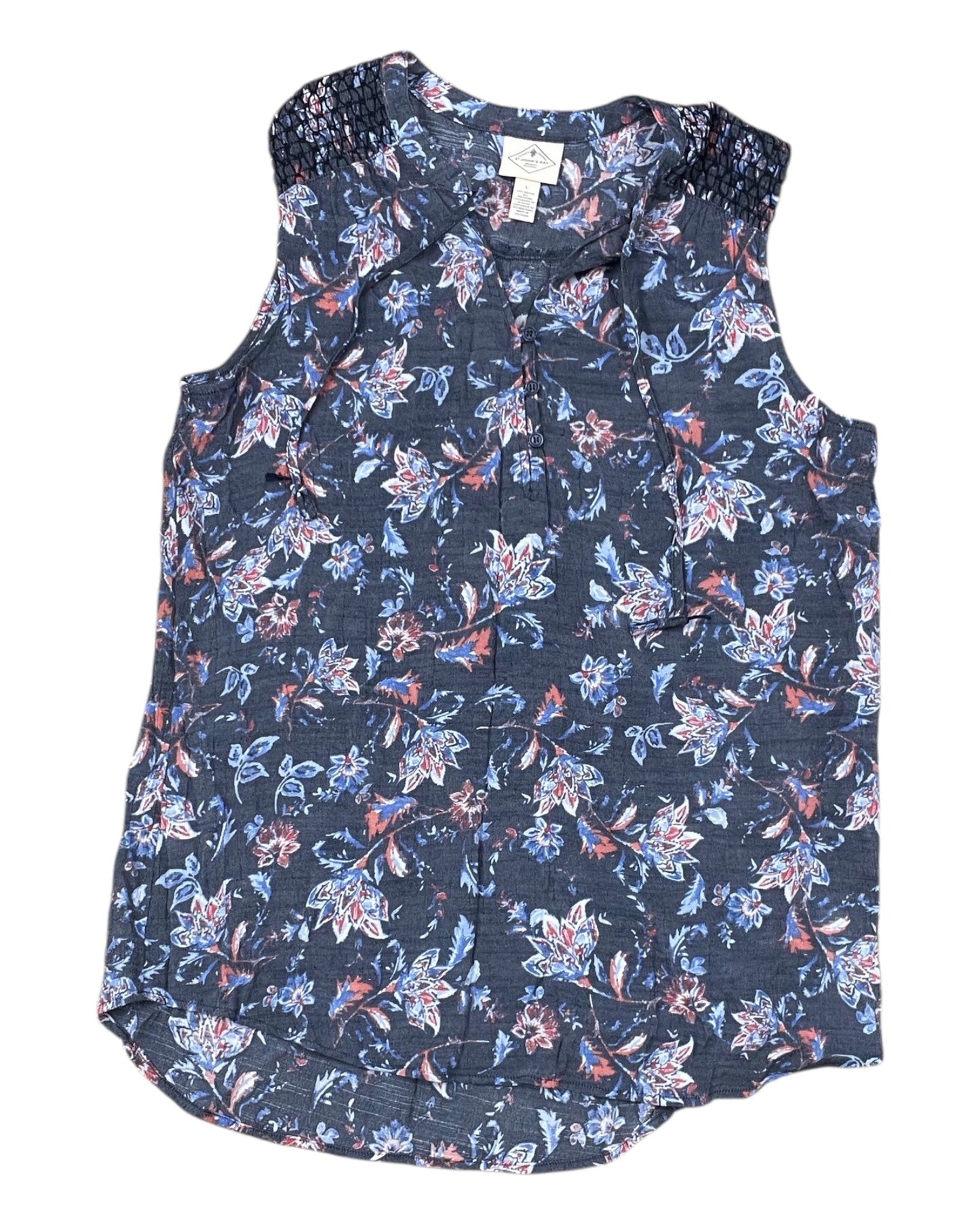 Top Sleeveless By St Johns Bay In Blue, Size:L