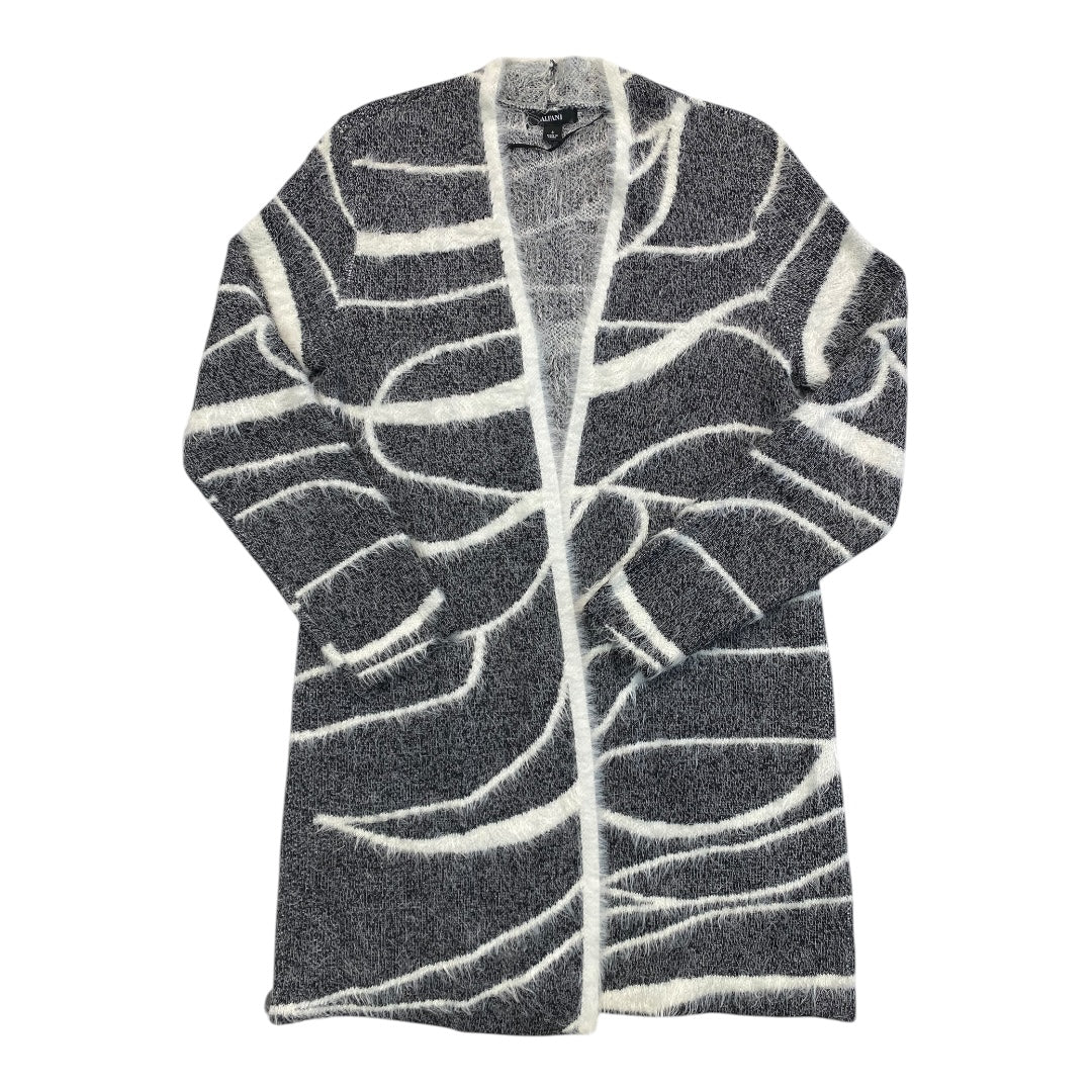 Sweater Cardigan By Alfani In Black & White, Size:S