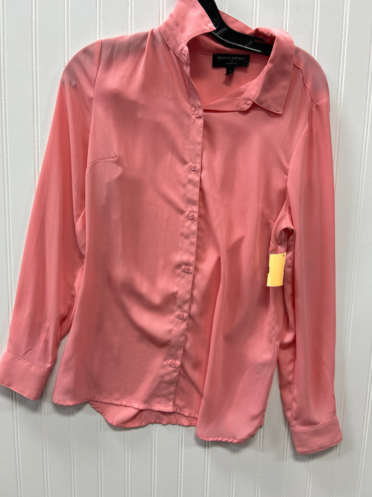 Blouse Ls By Banana Republic In Pink, Size:S