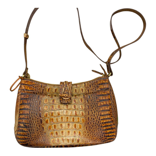 Crossbody Designer By Brahmin In Brown, Size:Medium as is