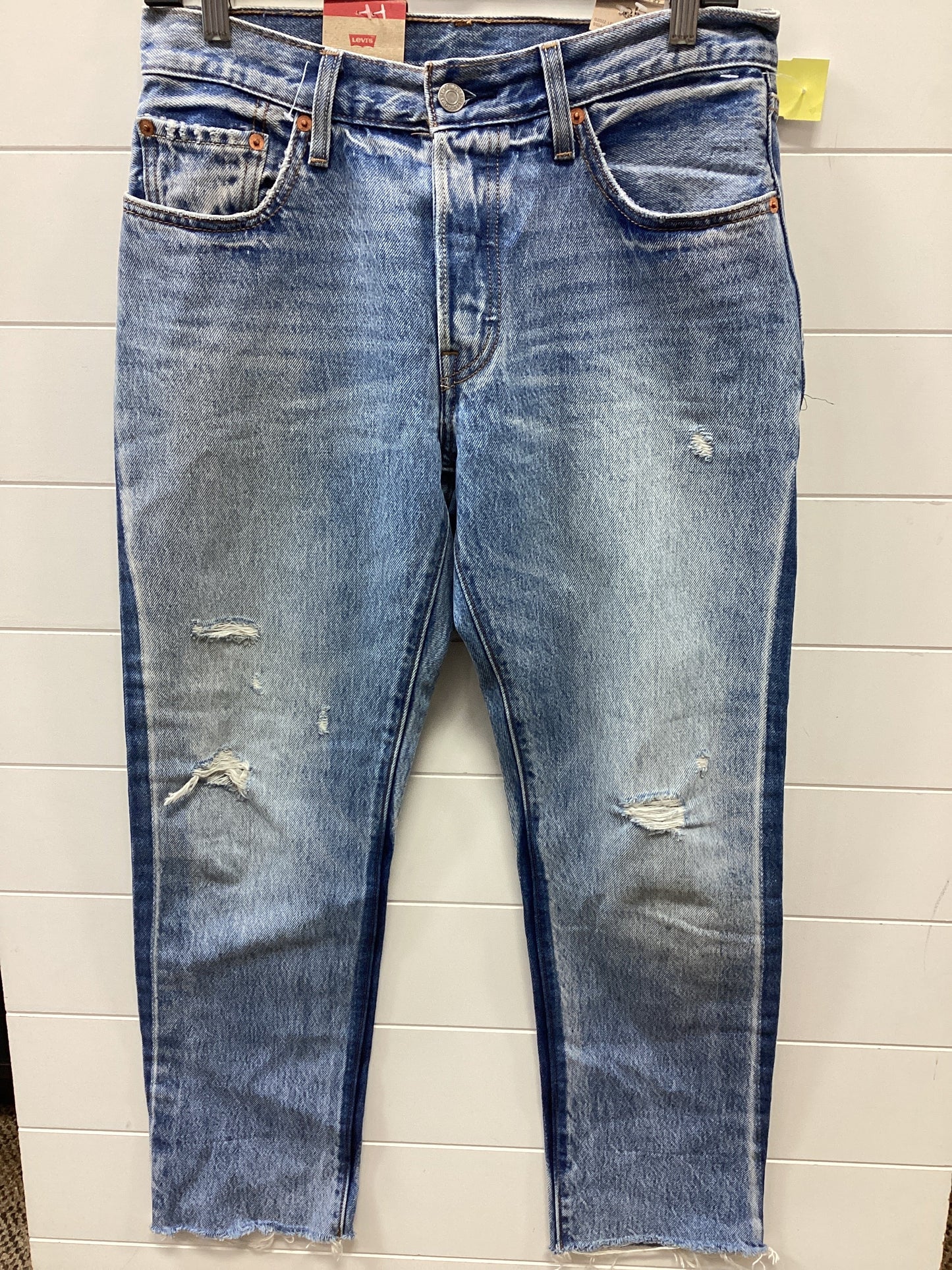 Jeans Straight By Levis In Blue Denim, Size:10